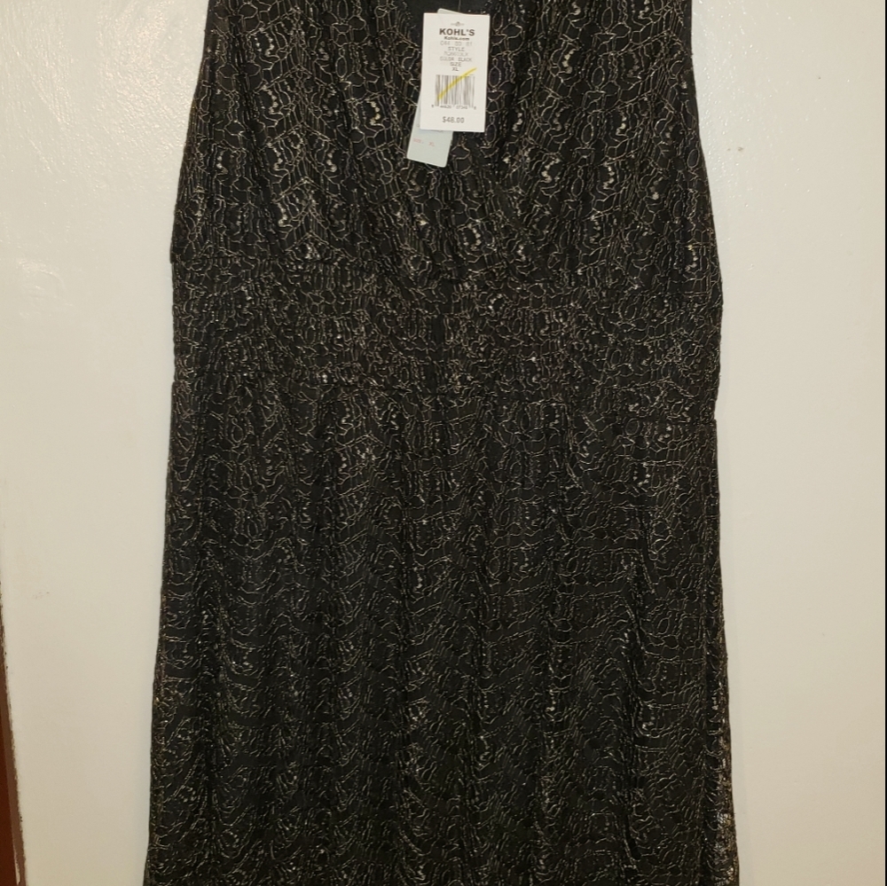 NWT black lace cocktail dress